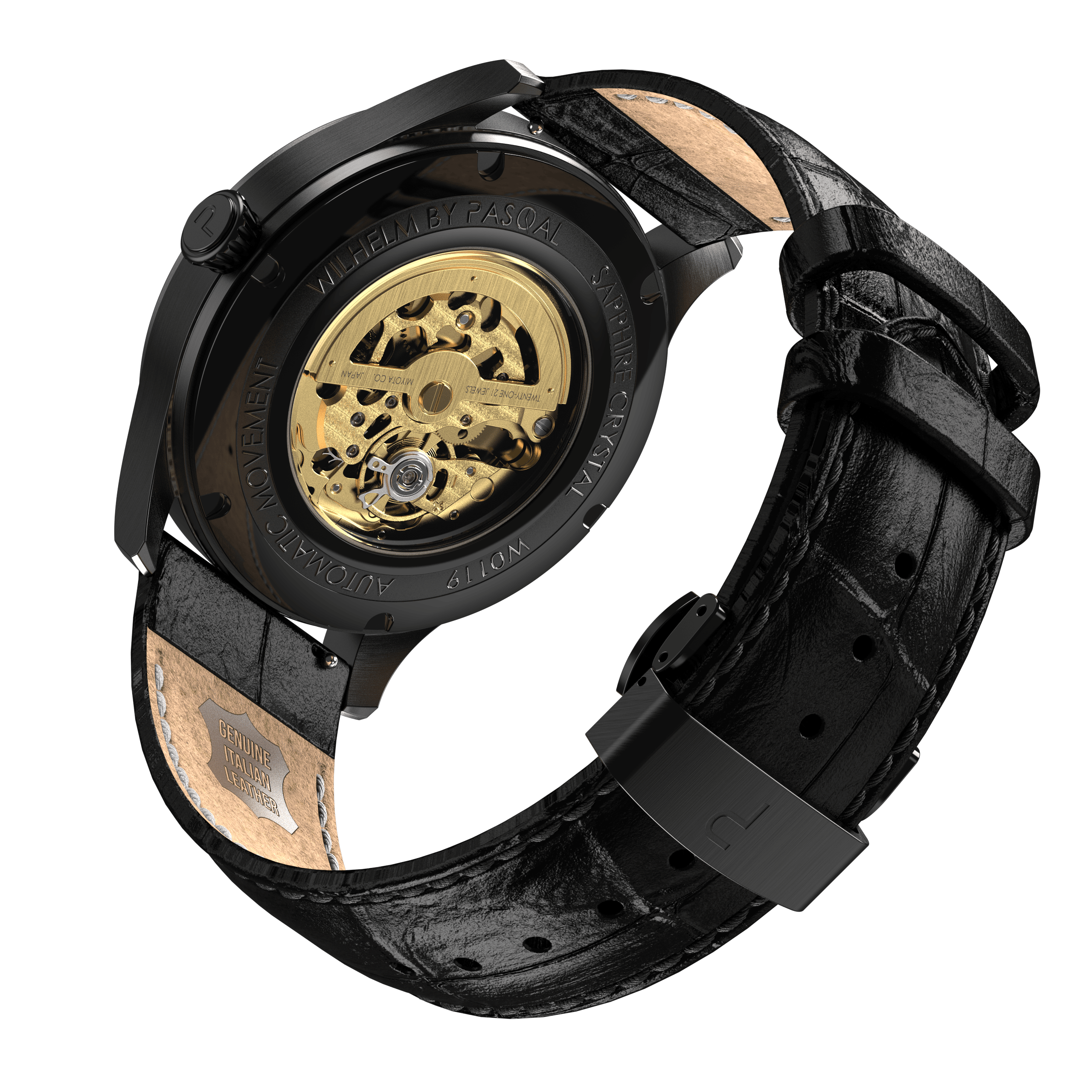 Wilhelm 42 Black/White - Pasqal Watches