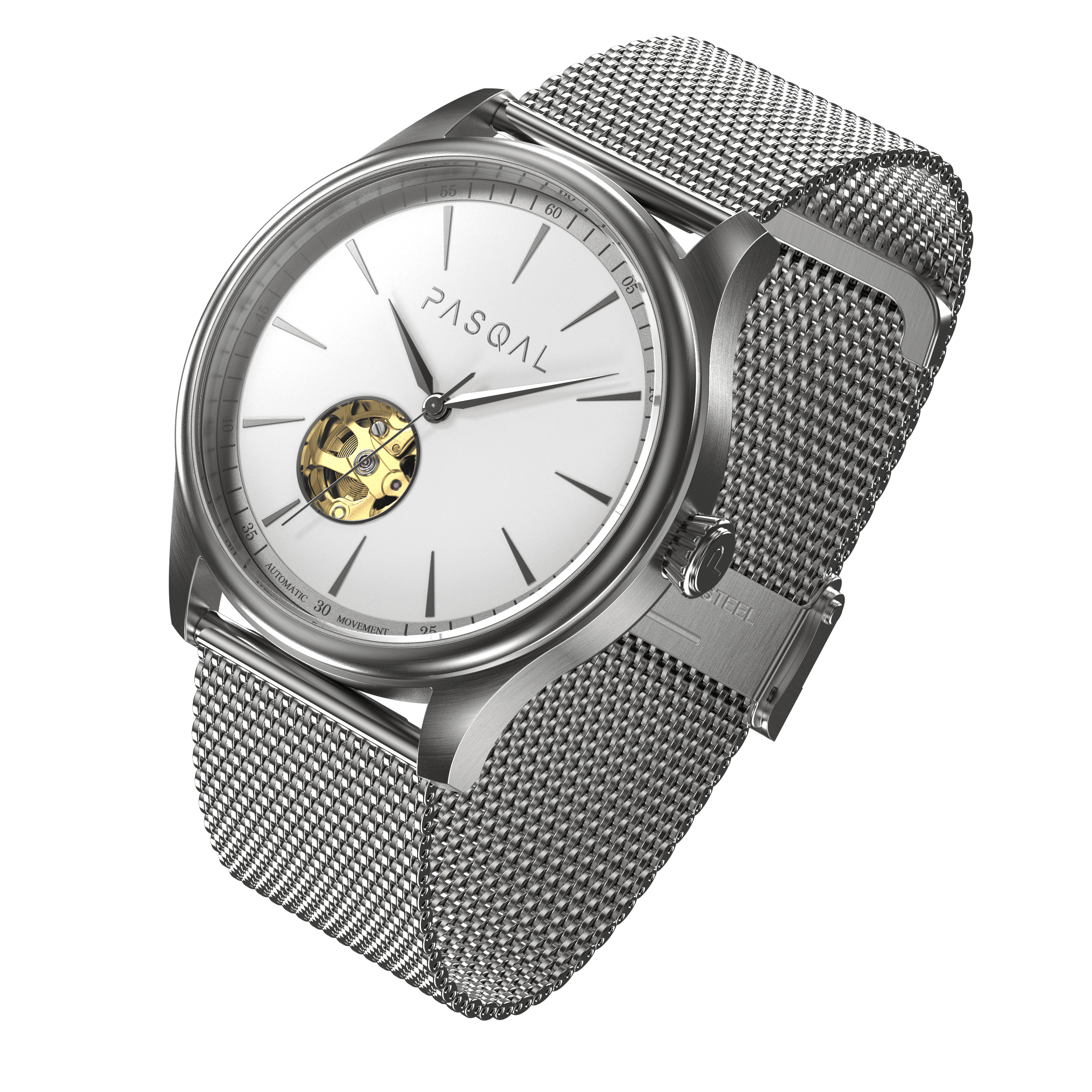 Wilhelm 42 Grey/White - Pasqal Watches