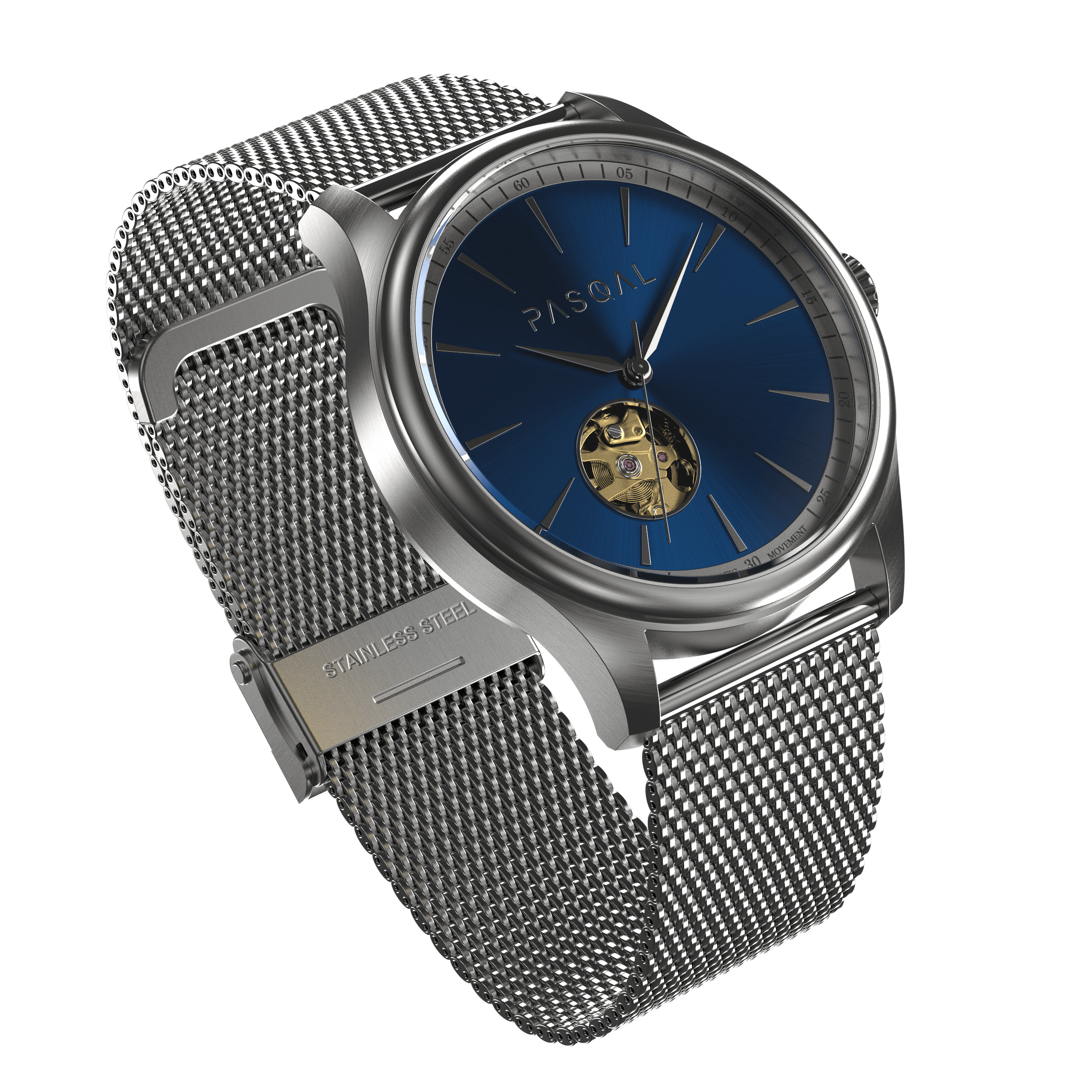 Wilhelm 42 Grey/Blue - Pasqal Watches