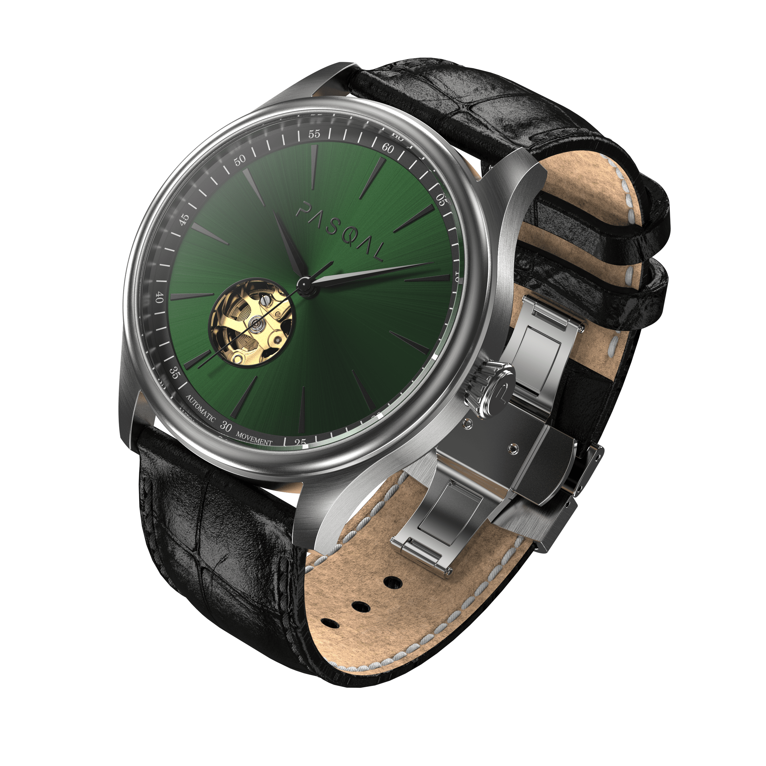 Wilhelm 42 Grey/Green - Pasqal Watches
