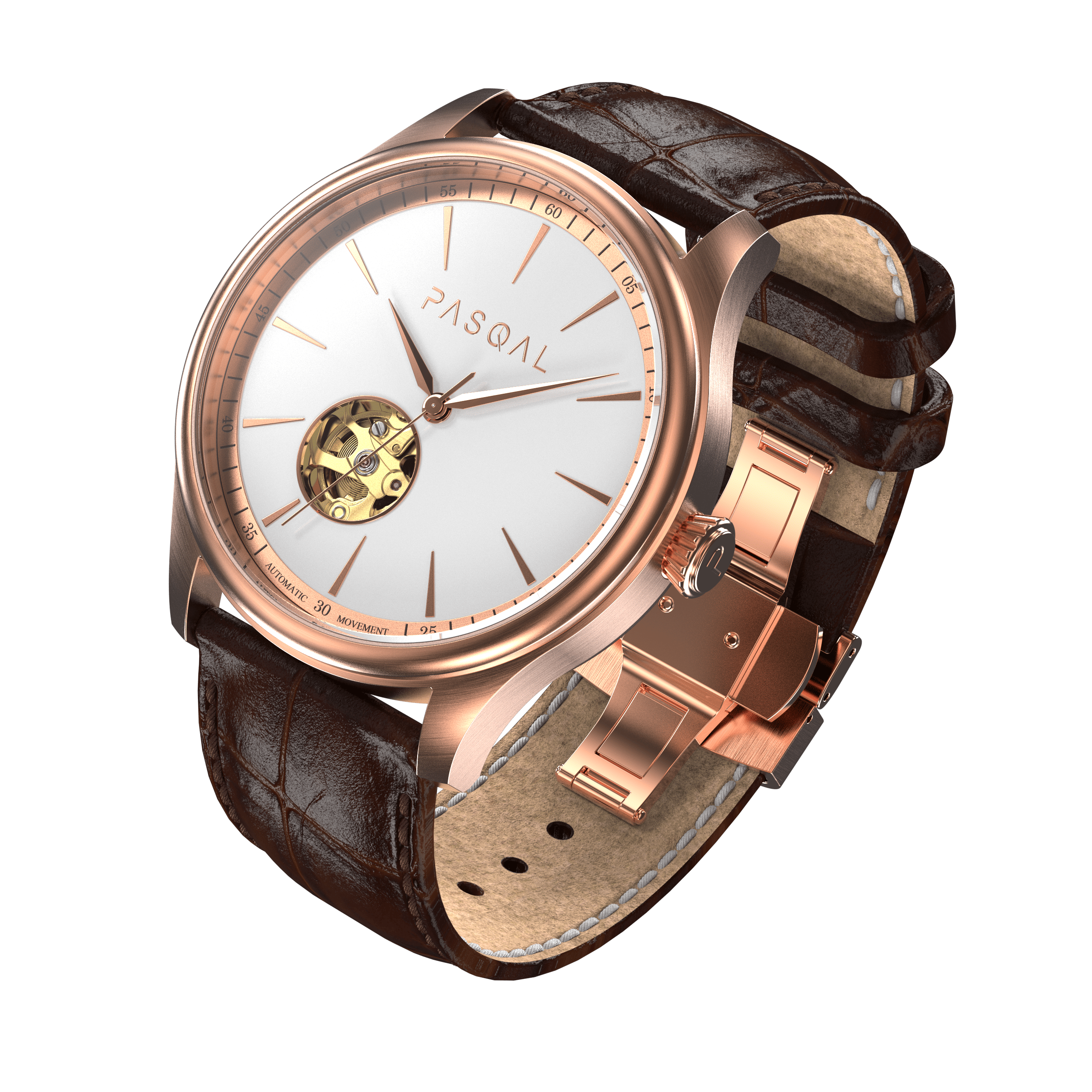 Wilhelm 42 Rosé/White - Pasqal Watches