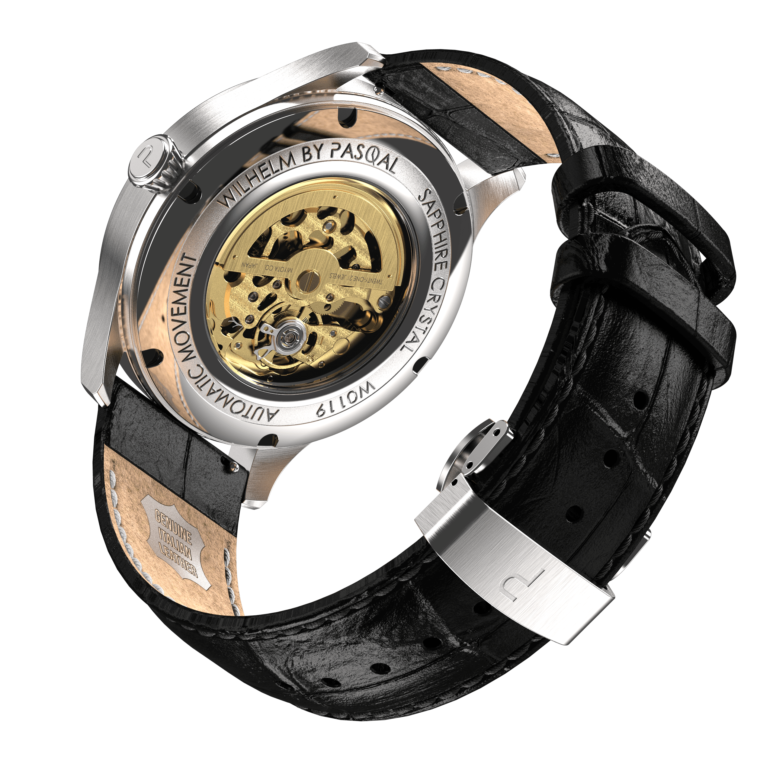 Wilhelm 42 Silver/Grey - Pasqal Watches