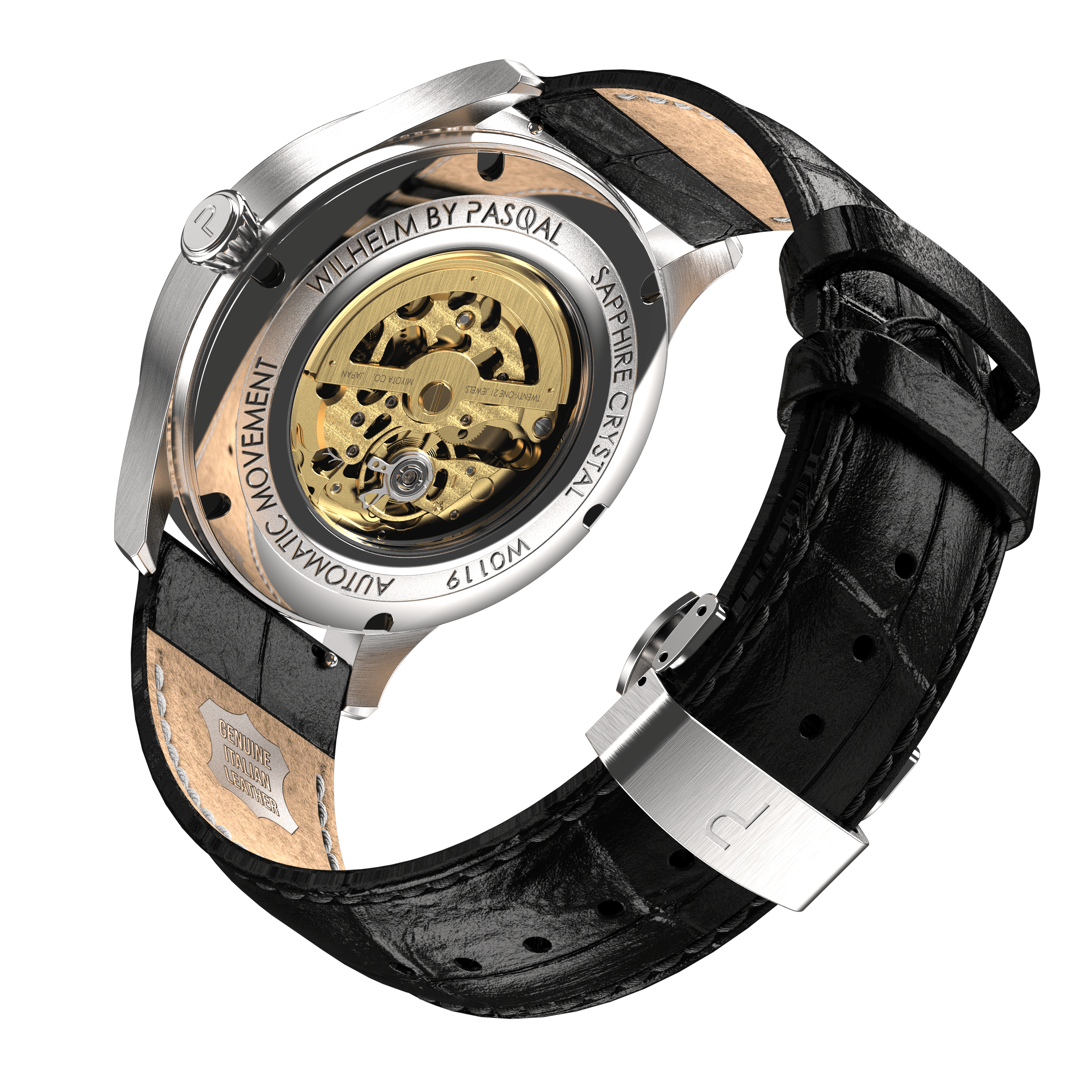 Wilhelm 42 Silver/Blue - Pasqal Watches
